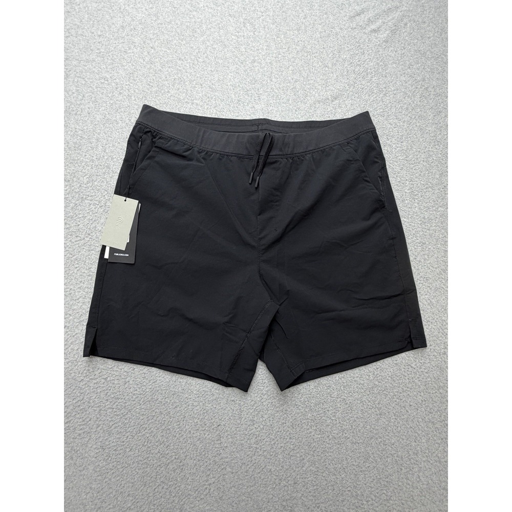 Public Rec Lined Flex Shorts Mens 40 Black Stretch Performance Athletic Casual